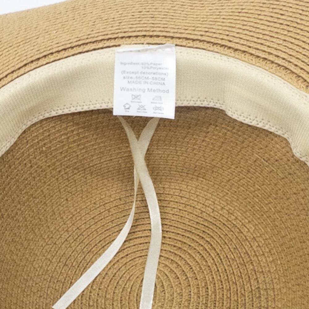 Packable Straw Hat Sun Adjustable Extra Large Flo… - image 7